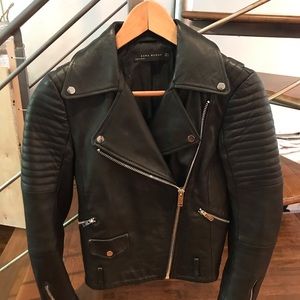 Zara Genuine Leather biker jacket
